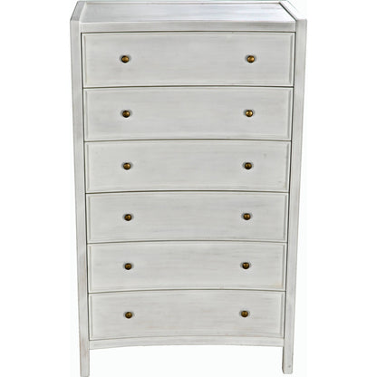 Hampton Tall Boy by Noir. Made from mahogany in a transitional style.