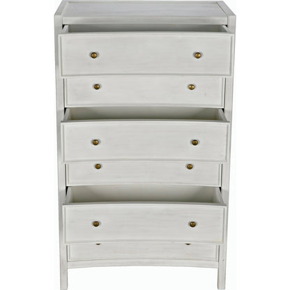Hampton Tall Boy by Noir. Made from mahogany in a transitional style.