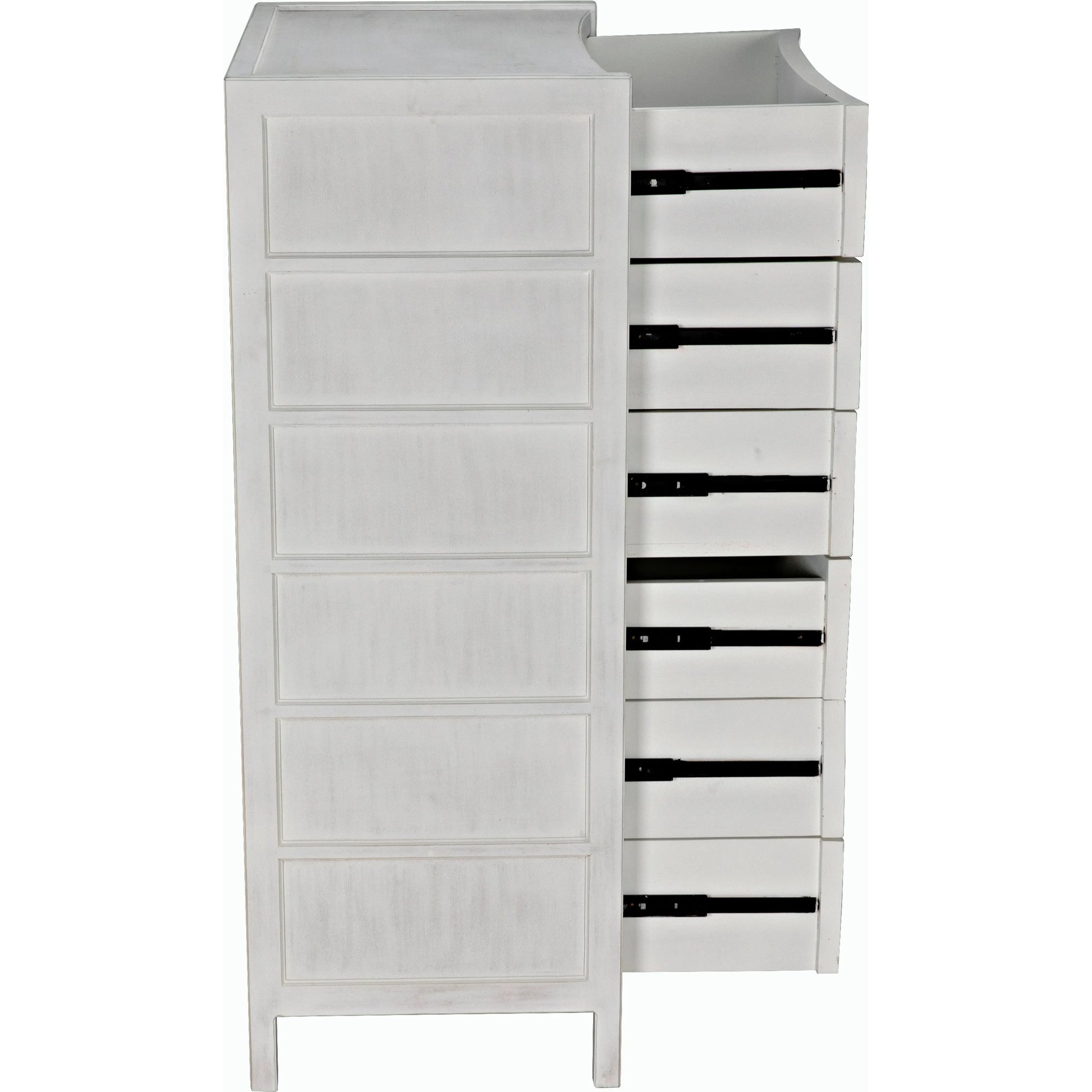 Hampton Tall Boy by Noir. Made from mahogany in a transitional style.