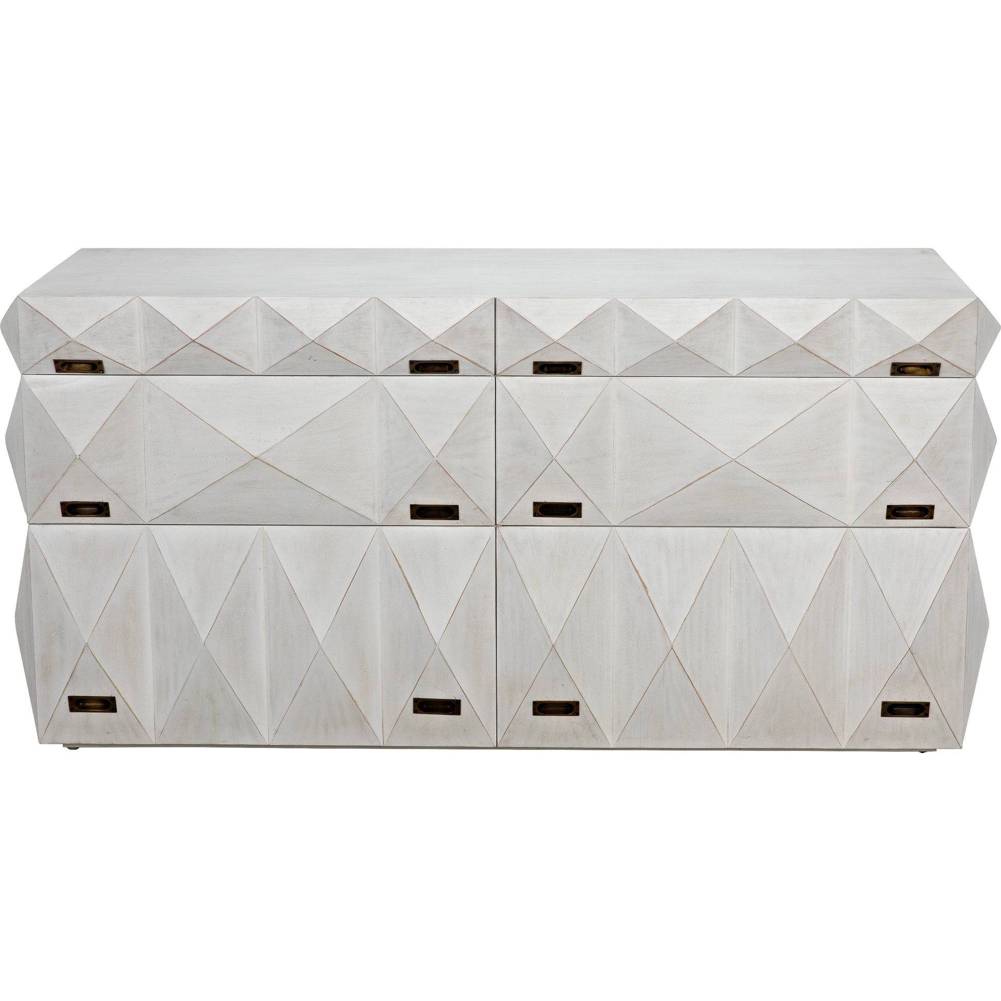 Allegra Dresser by Noir in hand rubbed black. Made from mahogany with brass pulls in a eclectic & global style.