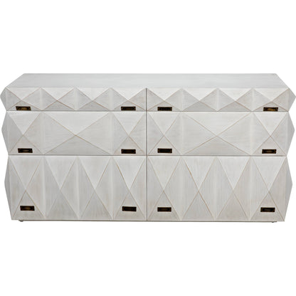 Allegra Dresser by Noir in hand rubbed black. Made from mahogany with brass pulls in a eclectic & global style.