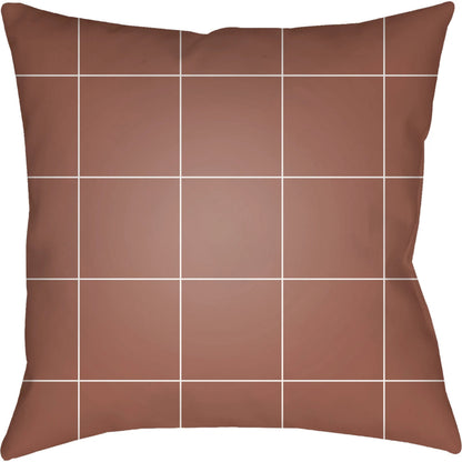 Gridwork Indoor/Outdoor Pillow by Livabliss. Made from front: 100% polyester, back: 100% polyester, fill: polyester, polyfill in a modern style.