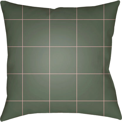 Gridwork Indoor/Outdoor Pillow by Livabliss. Made from front: 100% polyester, back: 100% polyester, fill: polyester, polyfill in a modern style.