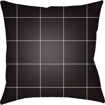 Gridwork Indoor/Outdoor Pillow by Livabliss. Made from front: 100% polyester, back: 100% polyester, fill: polyester, polyfill in a modern style.