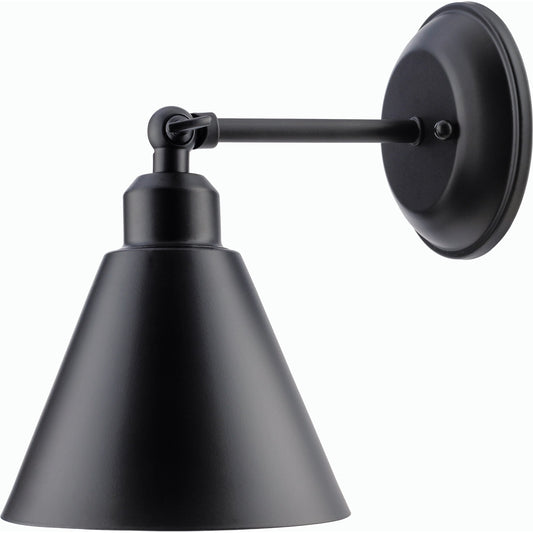 Gordy Wall Sconce - 532914 by Livabliss in fixture: black, shade (outside): black, shade (inside): white, cord: black and paintedmetallicpaintedpainted. Made from iron, metal in a modern style.