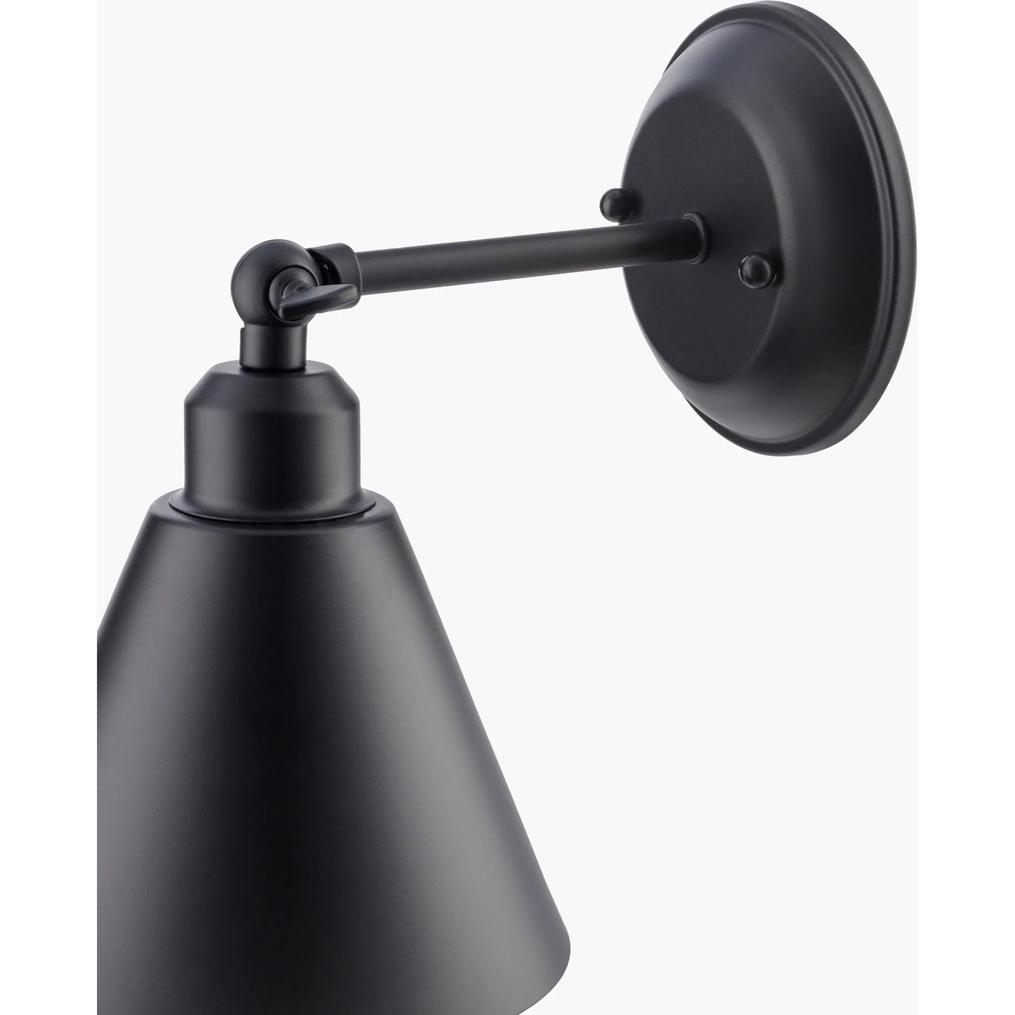 002 SI-2168217 | Closeup | Gordy Wall Sconce - 532914 by Livabliss in fixture: black, shade (outside): black, shade (inside): white, cord: black and paintedmetallicpaintedpainted. Made from iron, metal in a modern style.