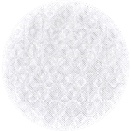 Saphir Mira Geometric Rug - 3491F by Feizy in white. Made from viscose, polyester in a unique style.