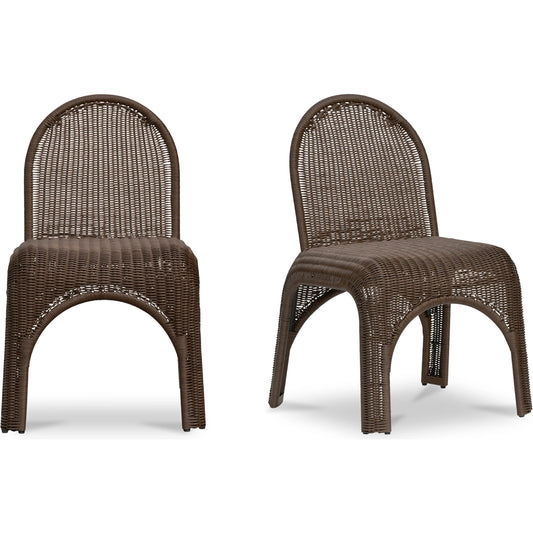 Kendall Outdoor Dining Chair (Set of 2) by Moe's Home Collection. Made from synthetic wicker, iron in a unique style.
