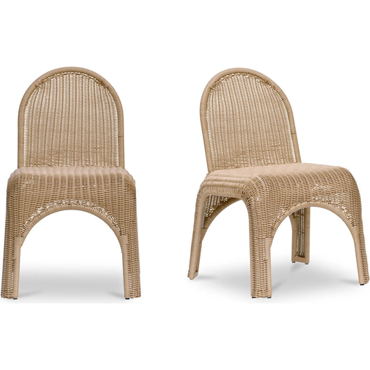 Kendall Outdoor Dining Chair (Set of 2) by Moe's Home Collection. Made from synthetic wicker, iron in a rustic style.