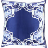 Aqua, Blue, Ivory, Light Beige, Dark Blue / Down Feather / 18" x 18"