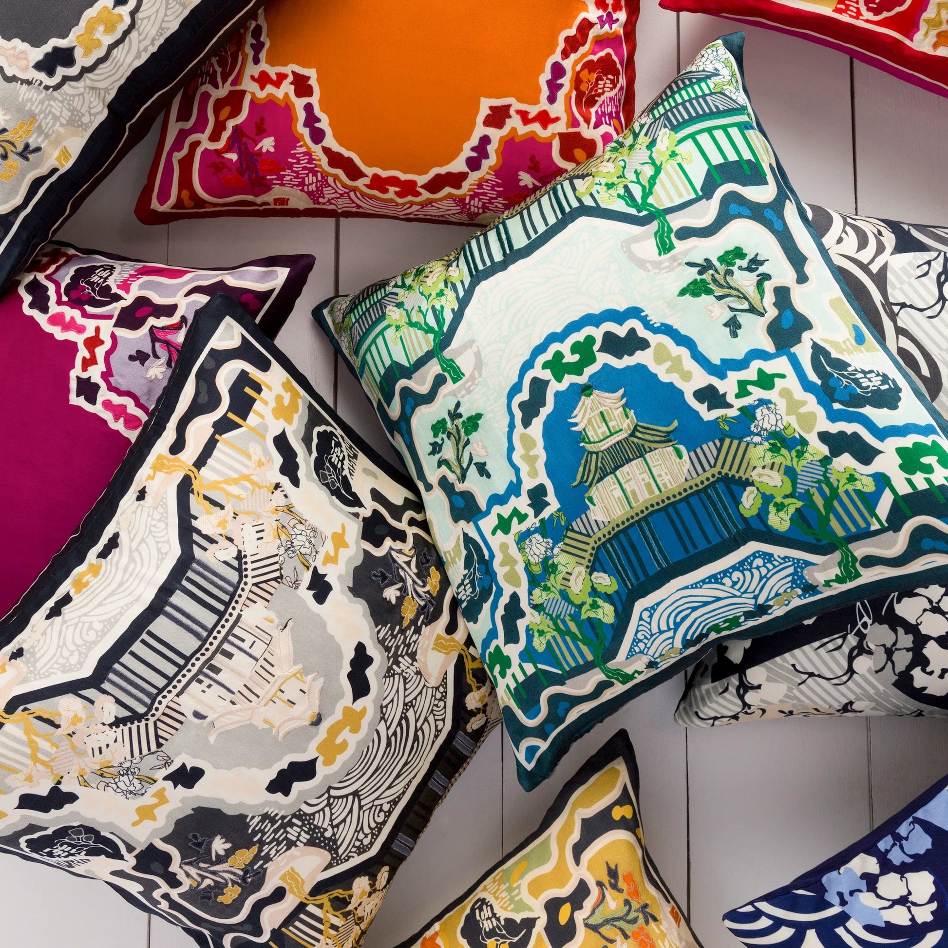 Geisha Pillow - 14595 by Surya. Made from unique in a eclectic & global style.