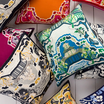 Geisha Pillow - 14595 by Surya. Made from unique in a eclectic & global style.