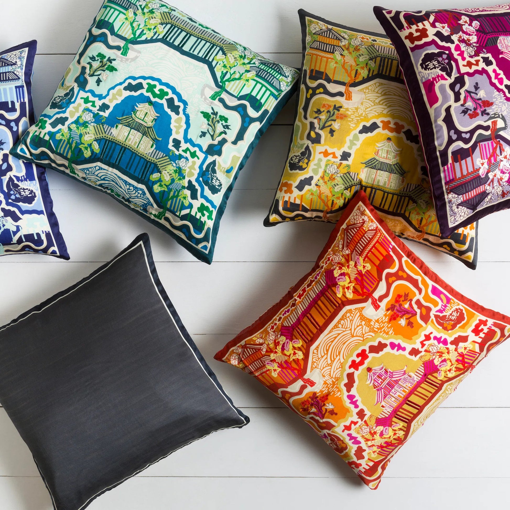 Geisha Pillow - 14595 by Surya. Made from unique in a eclectic & global style.