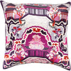 Fuchsia, Lavender, Red, Magenta, Ivory, Dark Plum / Down Feather / 18" x 18"