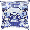 Light Beige, Dark Blue, Ivory, Blue, Aqua / Down Feather / 18" x 18"