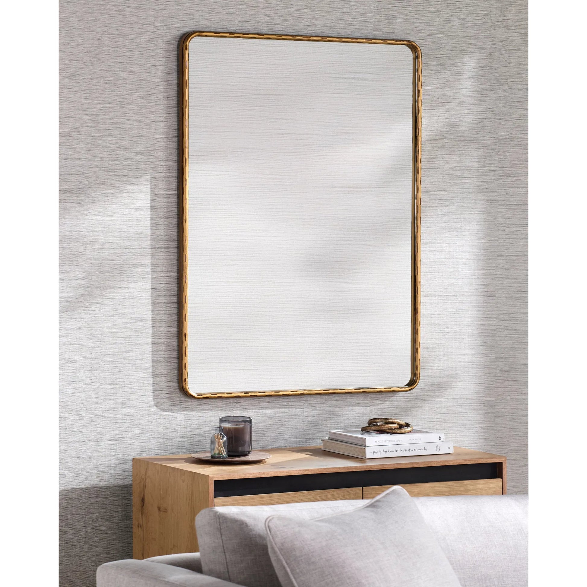 Georgine Accent Mirror by Surya. Made from iron in a transitional style.