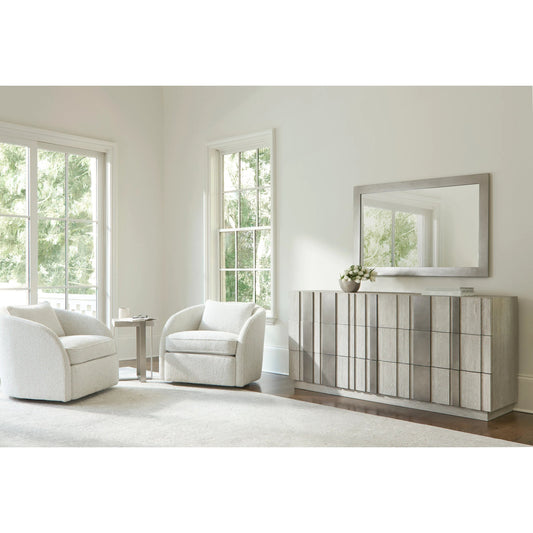 Tempo Dresser by Bernhardt in beige. Made from wood, metal in a unique style.