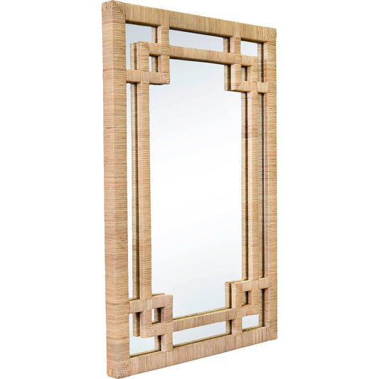 Geneva Greek Key Design Mirror by Worlds Away. Made from unique in a transitional style.