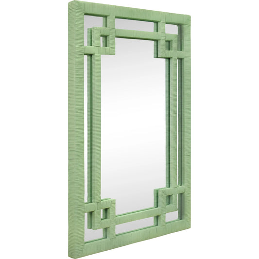 Geneva Greek Key Design Mirror by Worlds Away. Made from unique in a transitional style.