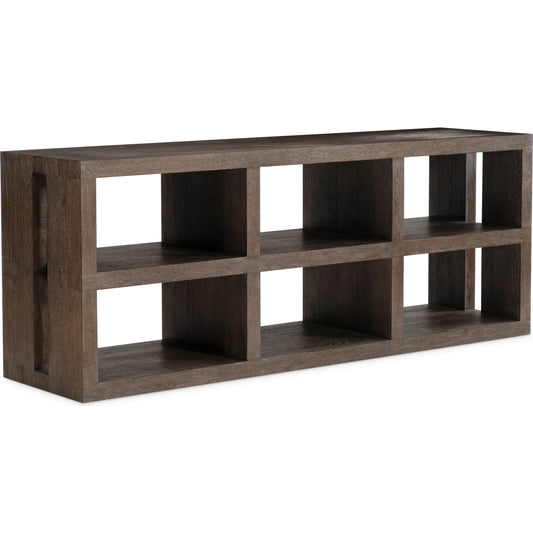 Outline Shelf Console Table by Bernhardt in cassel. Made from wood in a unique style.
