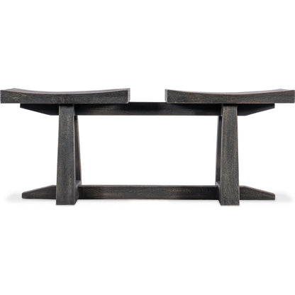 Commerce & Market Arness Tandem Bench by Hooker Furniture in black. Made from mango wood in a modern style.