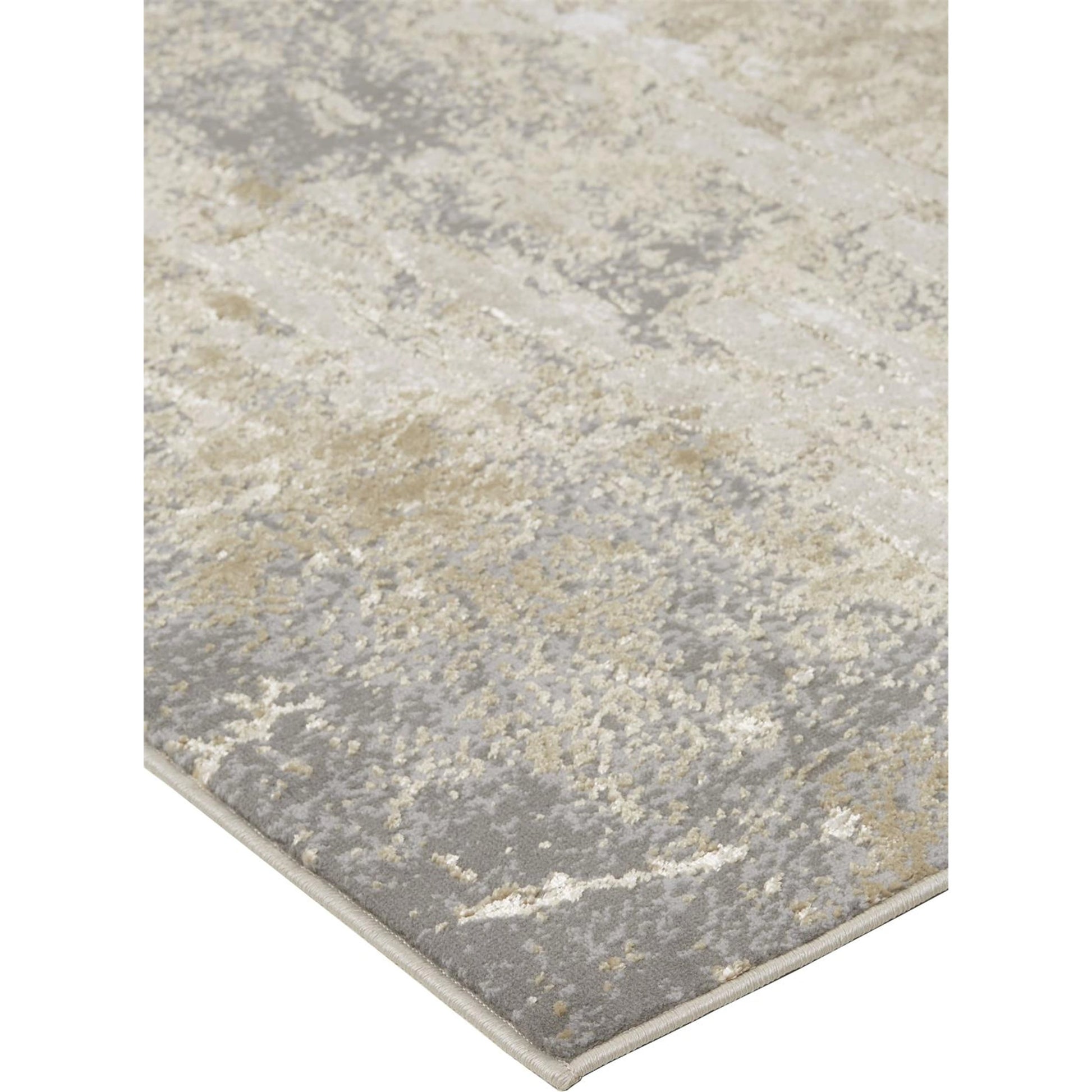 Aura Rug - 3567F by Feizy in ivory, gold, gray. Made from polyester, polypropylene in a unique style.