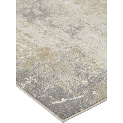 Aura Rug - 3567F by Feizy in ivory, gold, gray. Made from polyester, polypropylene in a unique style.