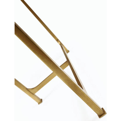 Luxe Large Half Moon Console Table by Jonathan Charles in gold and gilded iron. Made from iron in a transitional style.