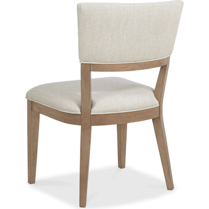 Sonnet Upholstered Side Chair by Hooker Furniture in beige and wren. Made from 92% polyester, 8% linen in a transitional style.