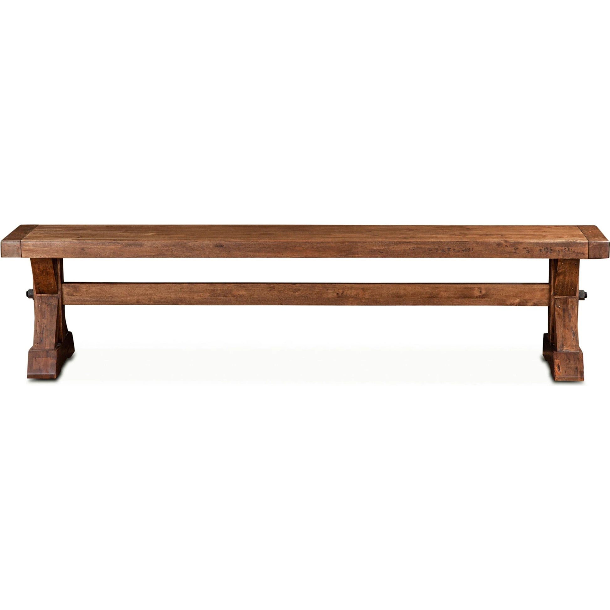 Aspen 82" Bench by World Interiors in brown and earth. Made from birch wood in a traditional style.
