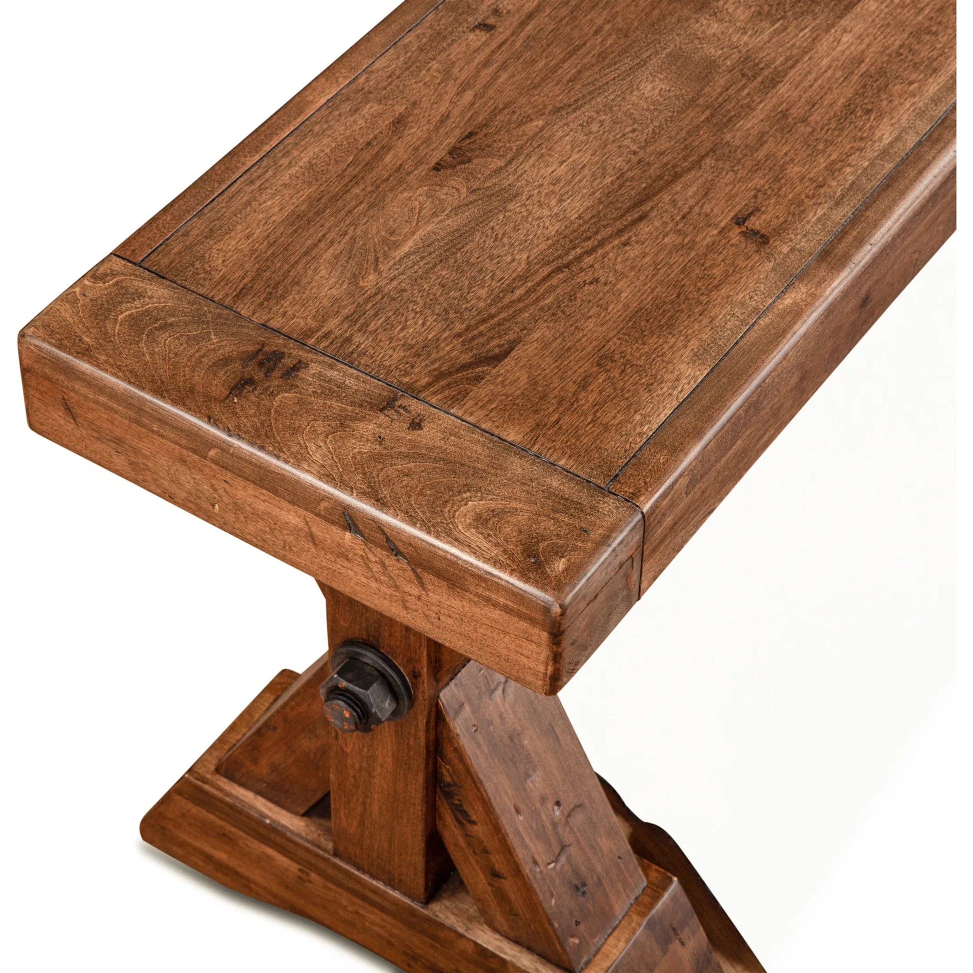 Aspen 82" Bench by World Interiors in brown and earth. Made from birch wood in a traditional style.