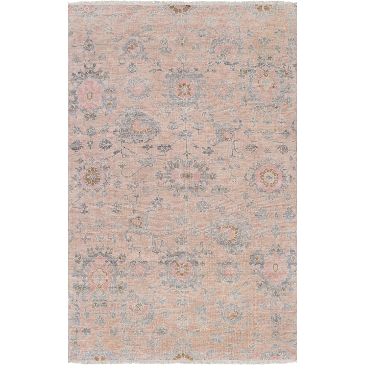 006 93917-37549 | Primary Silo | Gorgeous GGS-1004 Rug by Surya in dusty pink, charcoal, dusty coral, beige, medium brown. Made from 100% viscose in a unique style.