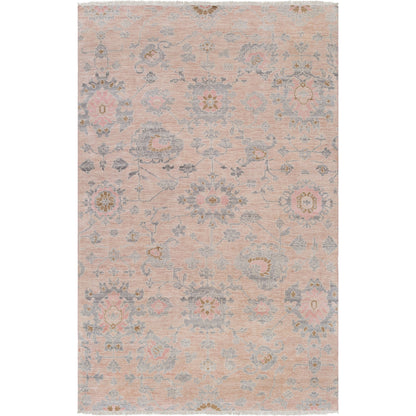 Gorgeous GGS-1004 Rug by Surya in dusty pink, charcoal, dusty coral, beige, medium brown. Made from 100% viscose in a unique style.