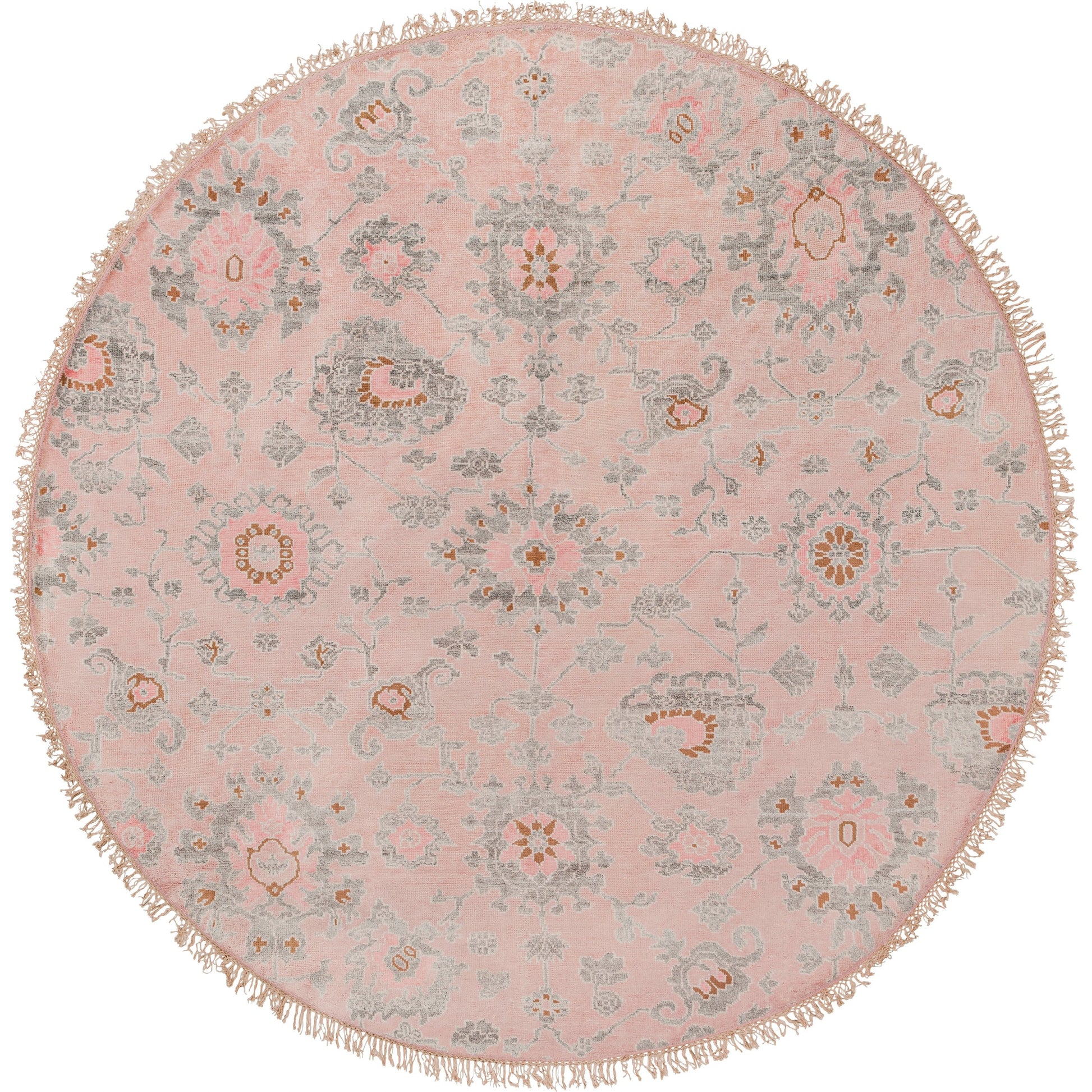 Gorgeous GGS-1004 Rug by Surya in dusty pink, charcoal, dusty coral, beige, medium brown. Made from 100% viscose in a unique style.
