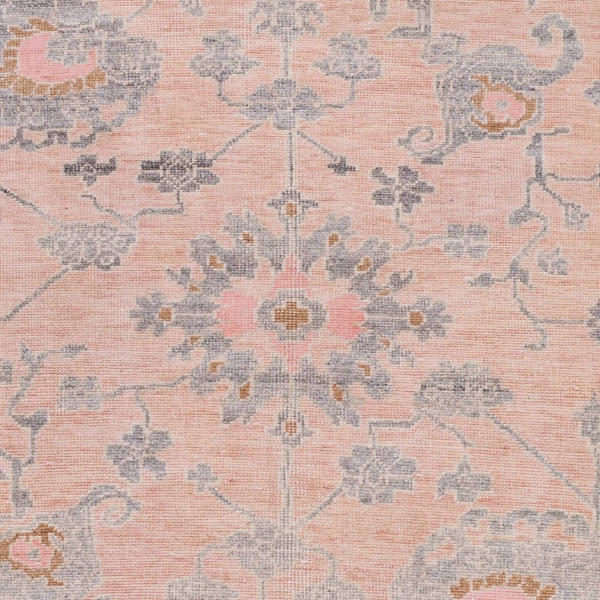 Gorgeous GGS-1004 Rug by Surya in dusty pink, charcoal, dusty coral, beige, medium brown. Made from 100% viscose in a unique style.