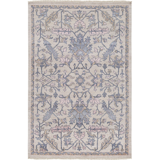 Gorgeous Rug - 21617 by Surya in charcoal, light beige, beige, dusty pink. Made from 100% viscose in a unique style.