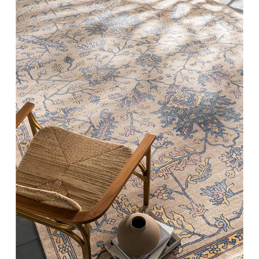 Gorgeous Rug - 21617 by Surya in charcoal, light beige, beige, dusty pink. Made from 100% viscose in a unique style.