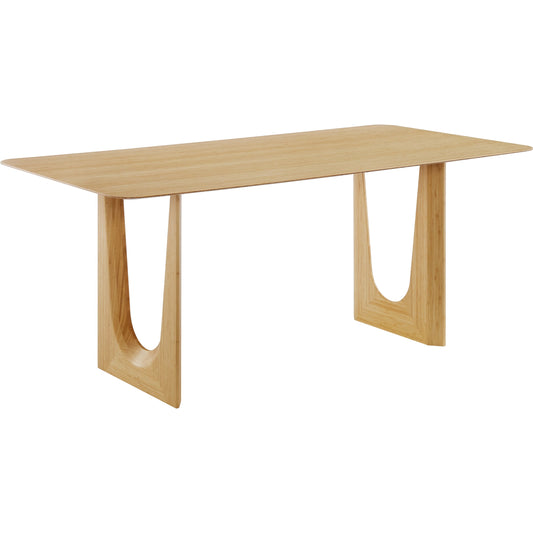 Hanna Dining Table by Greenington in wheat. Made from solid moso bamboo in a modern style.