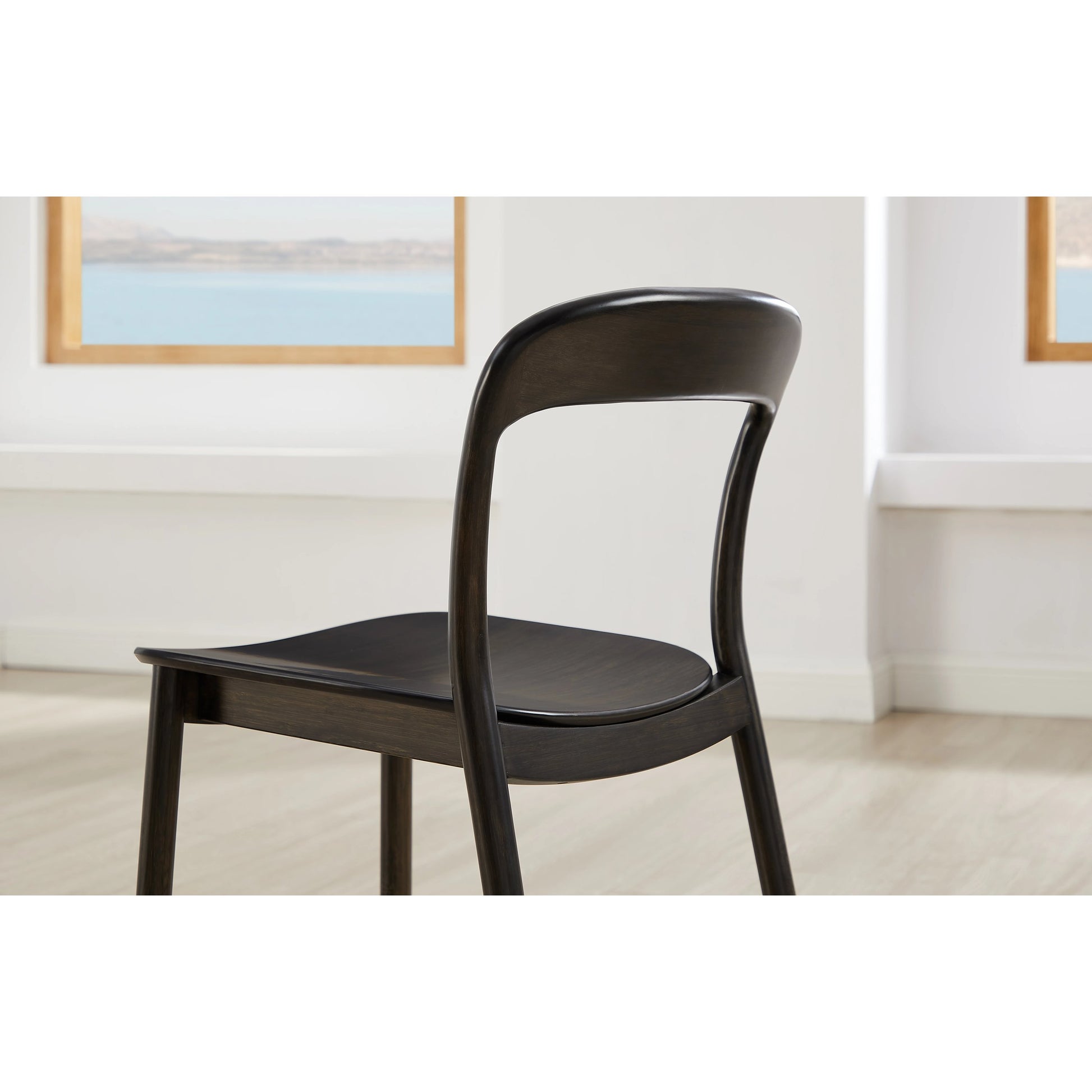 Hanna Dining Chair (Set of 2) by Greenington. Made from solid moso bamboo in a modern style.