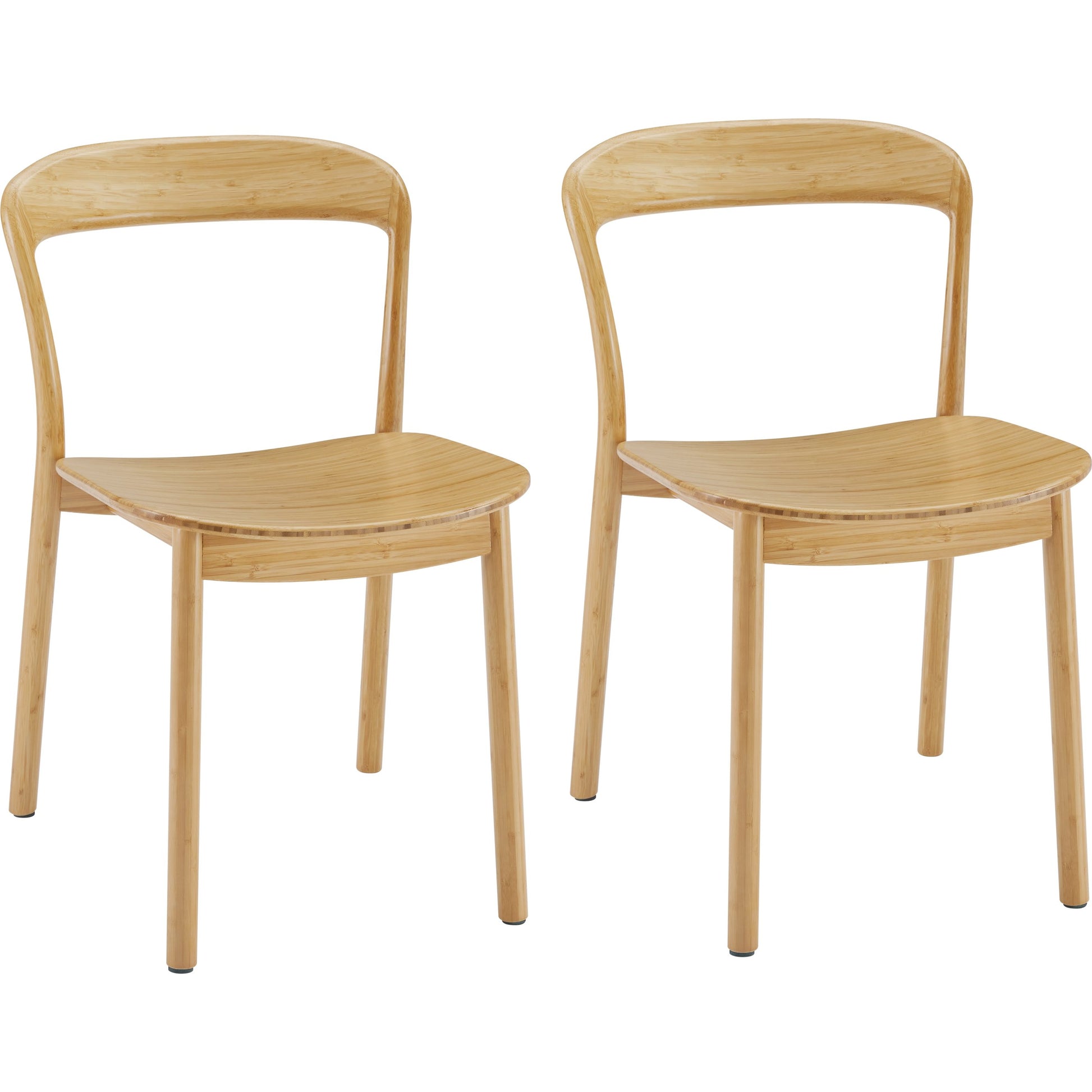 Hanna Dining Chair (Set of 2) by Greenington. Made from solid moso bamboo in a modern style.
