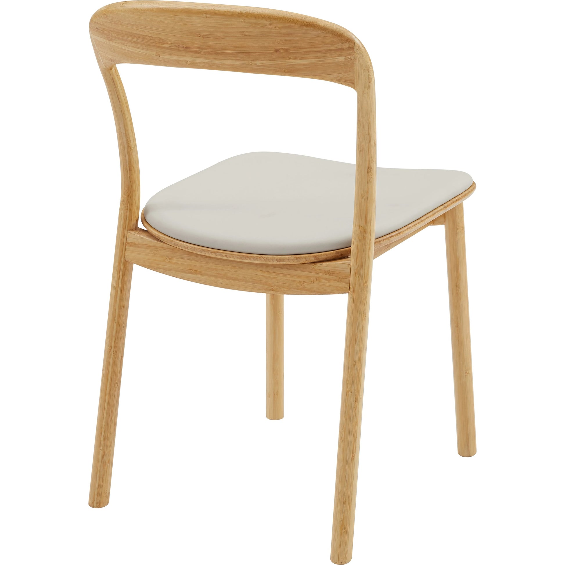 Hanna Dining Chair Leather Seat (Set of 2) by Greenington in wheat. Made from moso bamboo in a modern style.