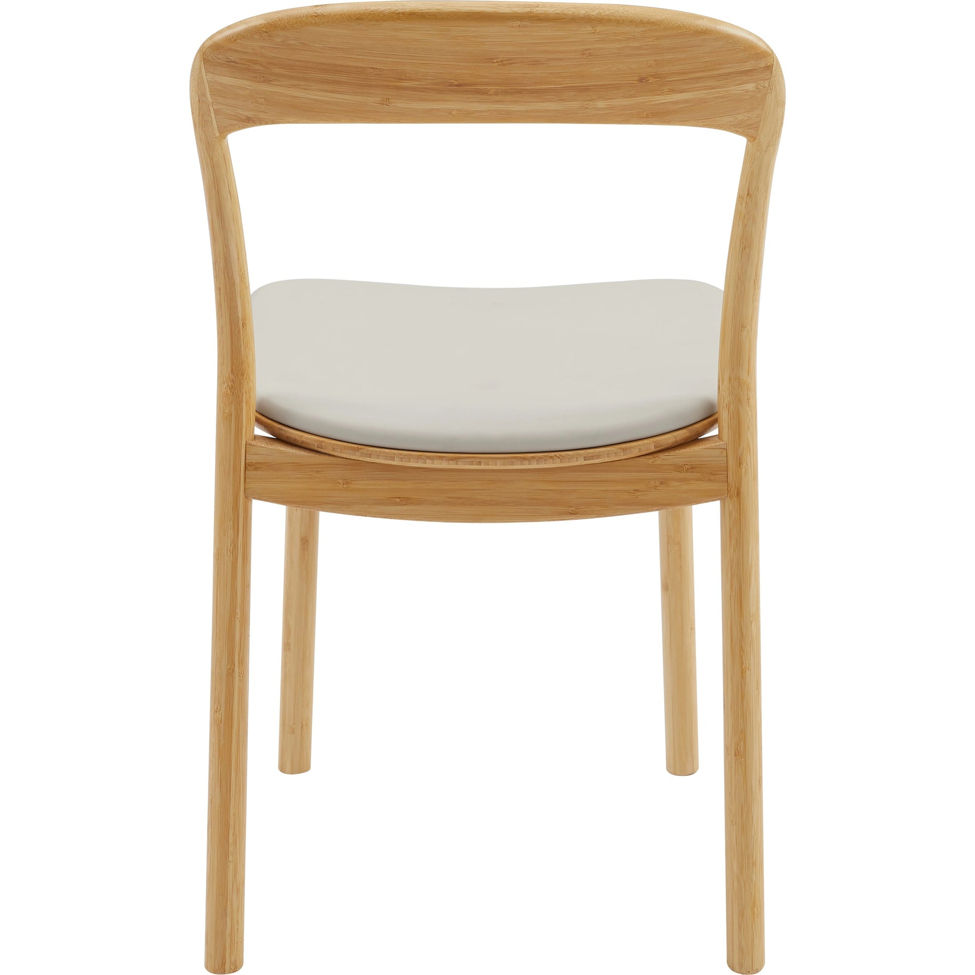 Hanna Dining Chair Leather Seat (Set of 2) by Greenington in wheat. Made from moso bamboo in a modern style.