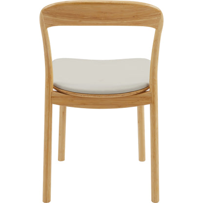 Hanna Dining Chair Leather Seat (Set of 2) by Greenington in wheat. Made from moso bamboo in a modern style.