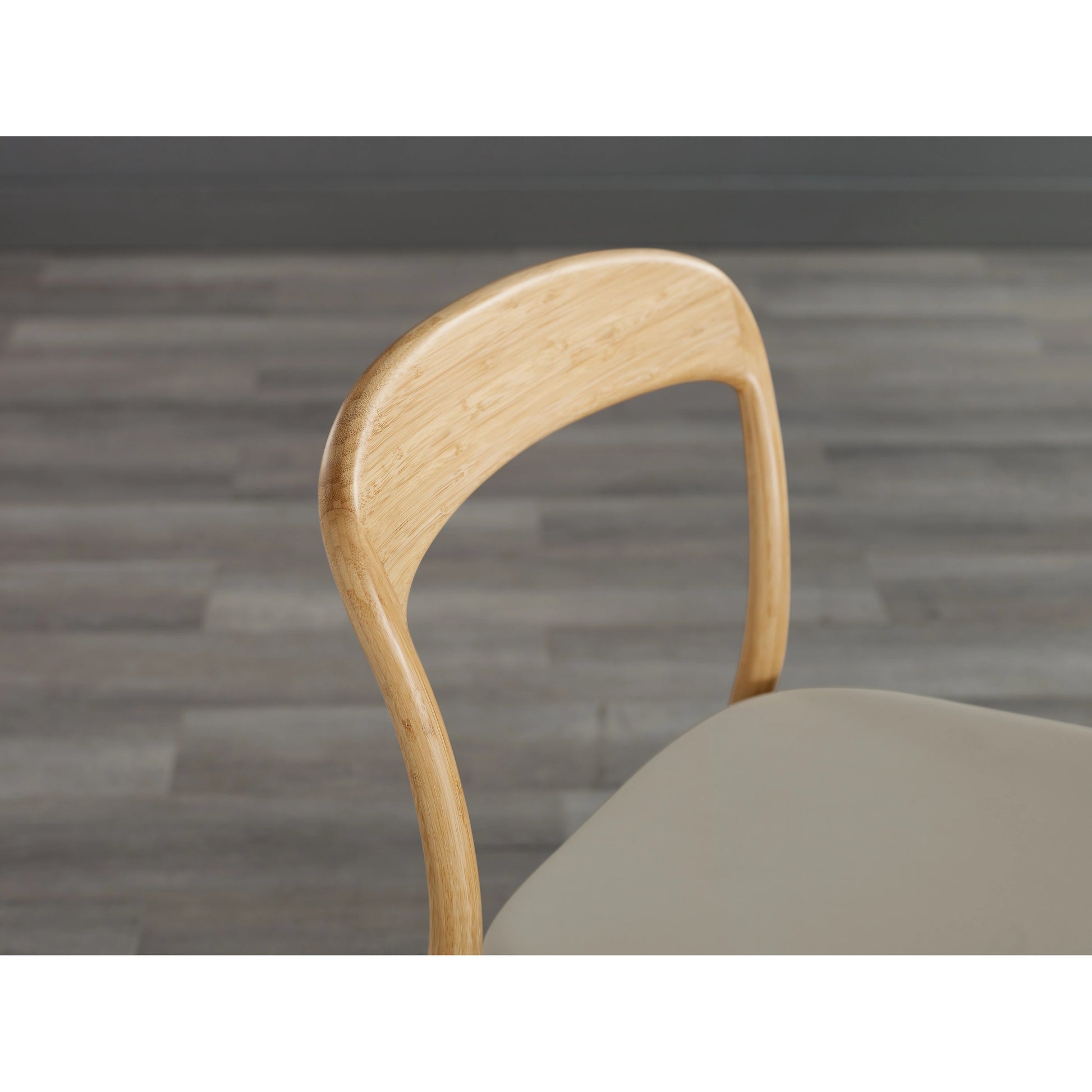 Hanna Dining Chair Leather Seat (Set of 2) by Greenington in wheat. Made from moso bamboo in a modern style.