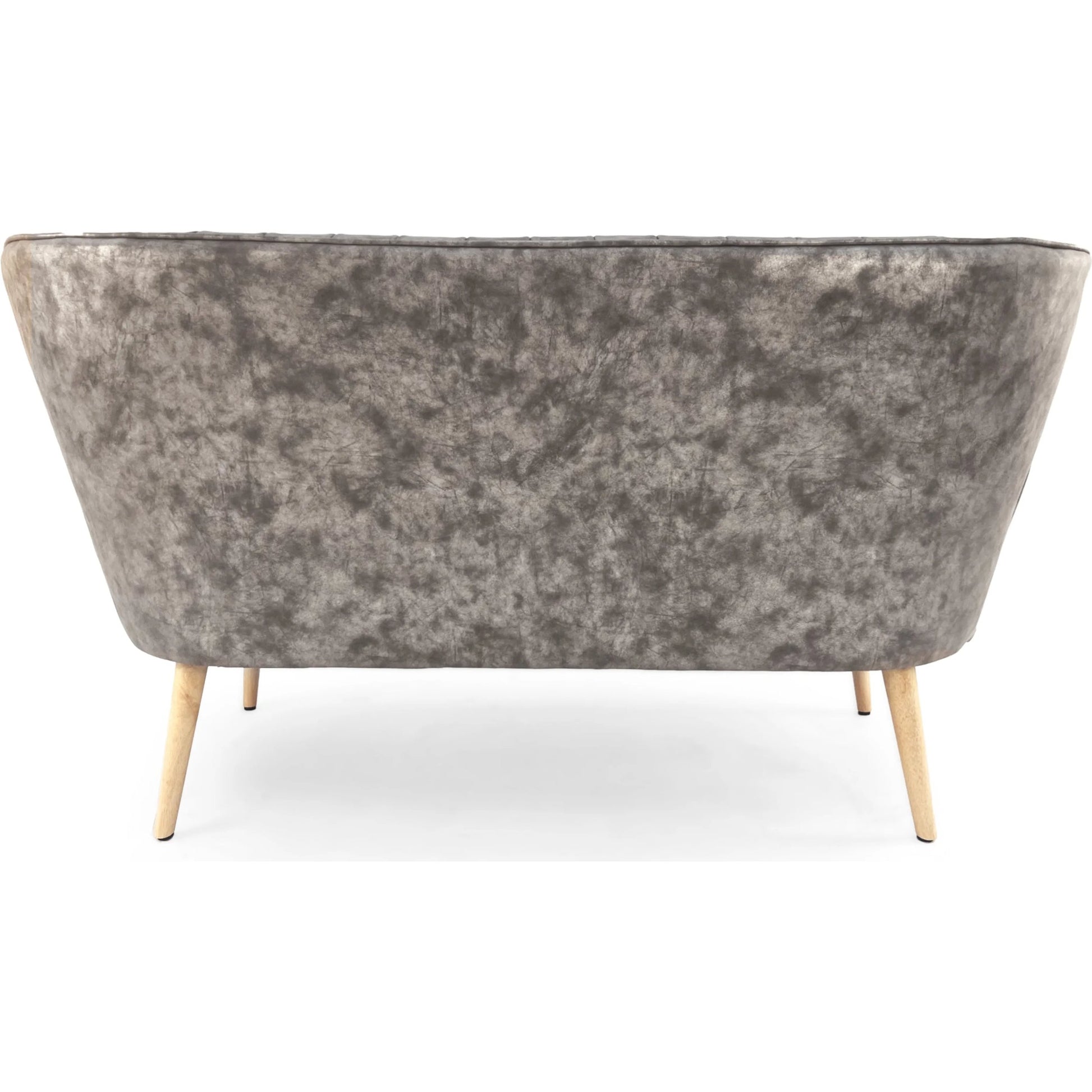 Modern Bench by Zentique in distressed grey pu. Made from pu leather in a modern style.