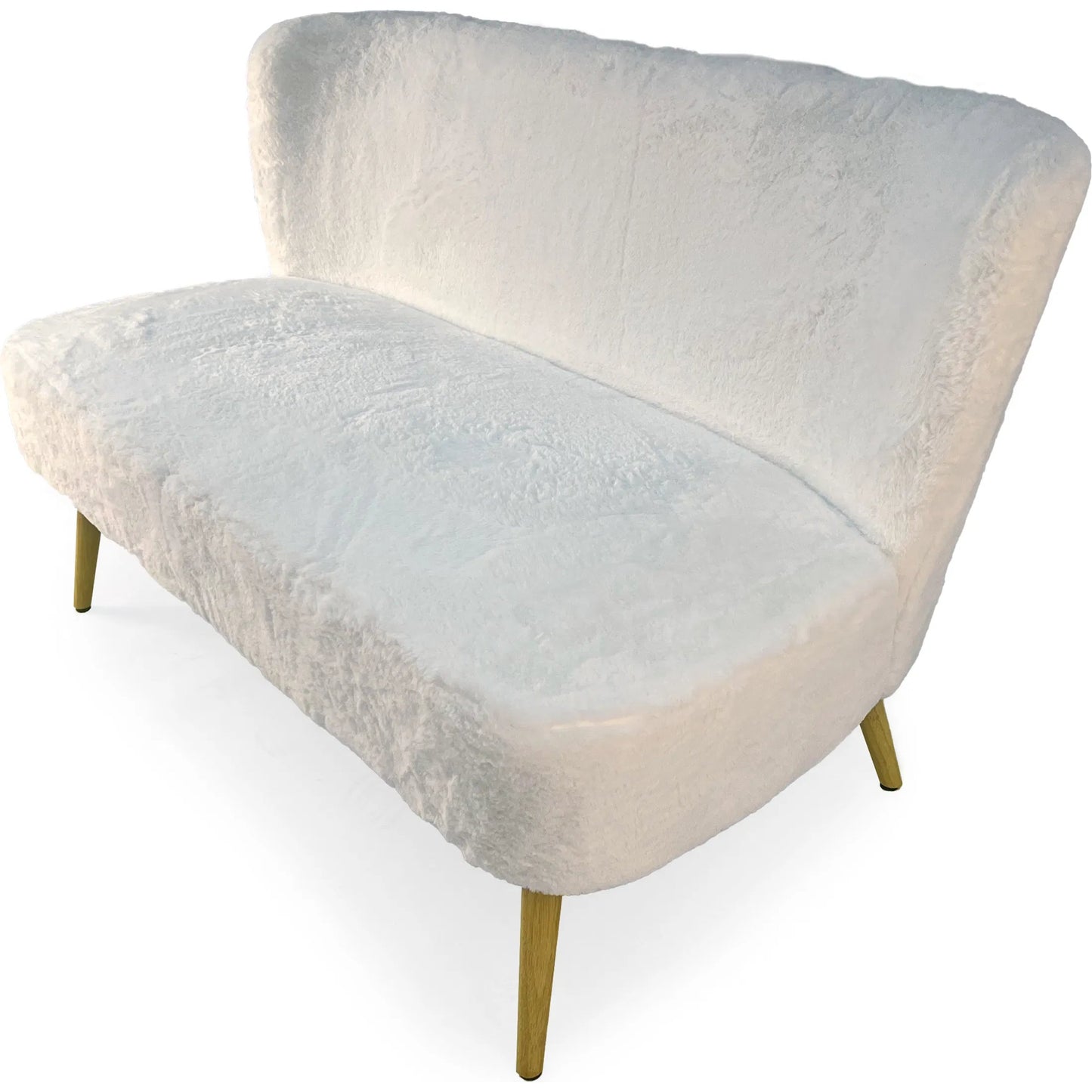 002 SI-2448986 | Additional Silo | White Faux Fur Bench by Zentique in white faux fur. Made from faux fur in a transitional style.