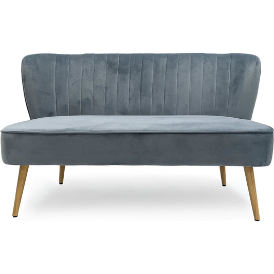 001 SI-2448720 | Primary Silo | Blue Velvet Bench by Zentique in pale blue velvet. Made from velvet in a unique style.