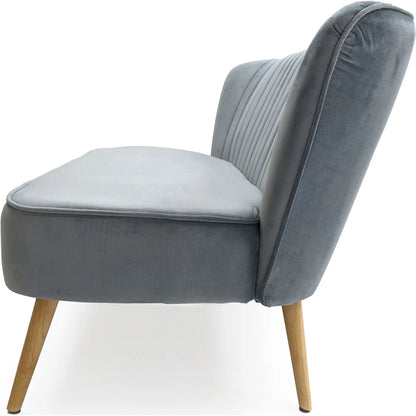 Blue Velvet Bench by Zentique in pale blue velvet. Made from velvet in a unique style.