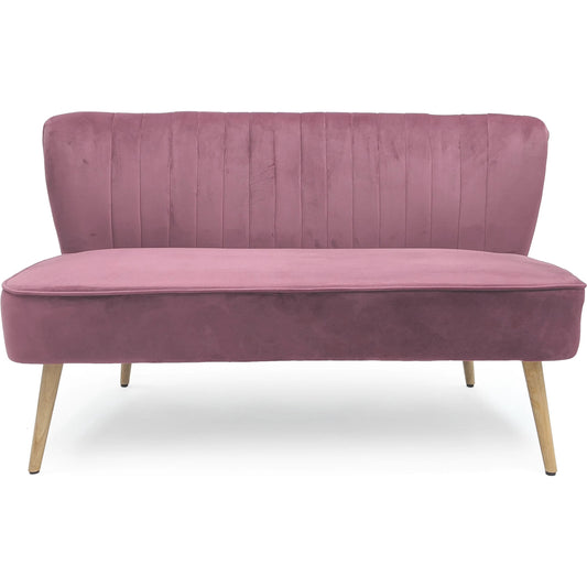 Pink Velvet Bench by Zentique in mauve rose velvet. Made from velvet in a unique style.