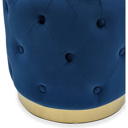 Blue Velvet Stool by Zentique in blue velvet. Made from velvet in a modern style.
